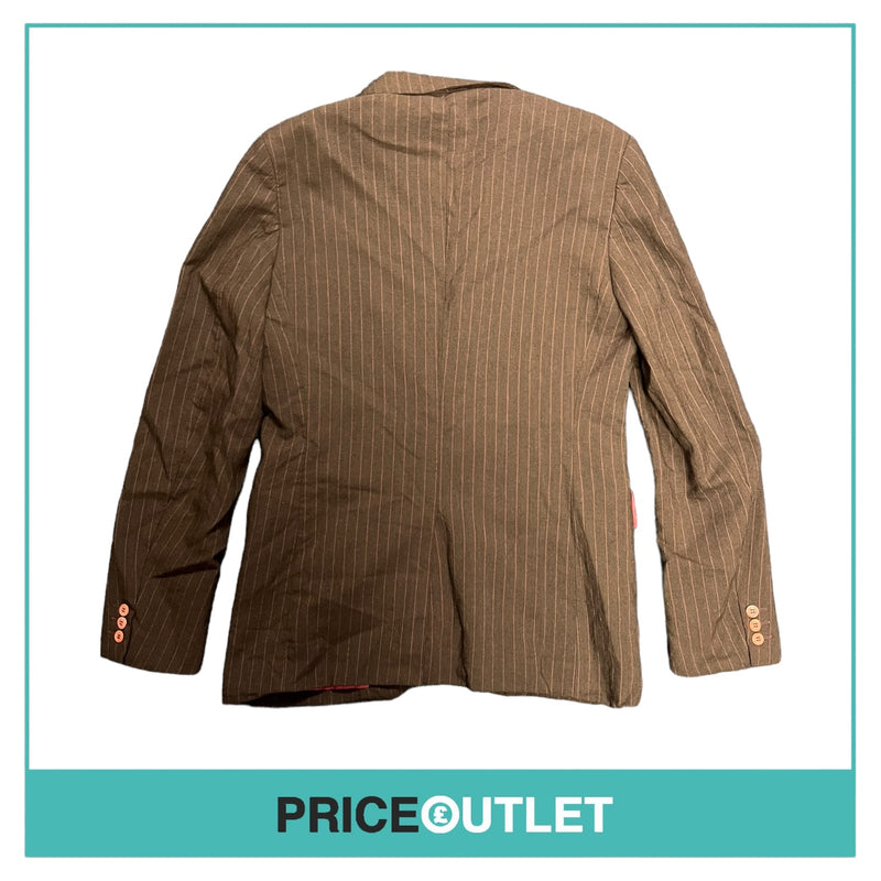 Comme des Garçons Homme Plus Ever Green - Grey and Pink Pinstripe Blazer - Size L - BRAND NEW WITH TAGS