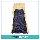 Toga - Grey and Navy Dress with Black Tassel Trim - Size 2 - BRAND NEW WITH TAGS