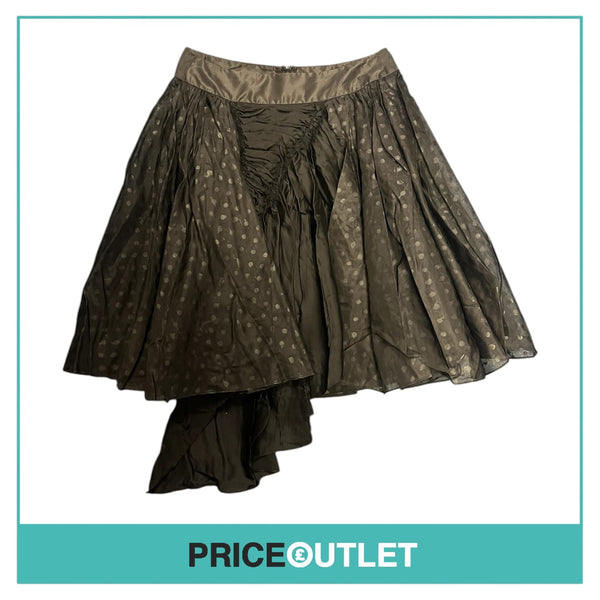 Creatures of the Wind - Black Polka Dot Ruched Skirt - Size 6 - BRAND NEW WITH TAGS