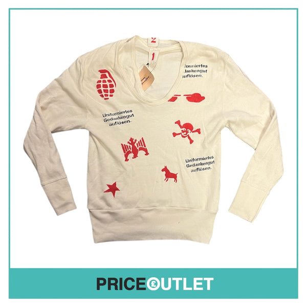 Elternhaus - White Printed Jumper - Size 1 - BRAND NEW WITH TAGS