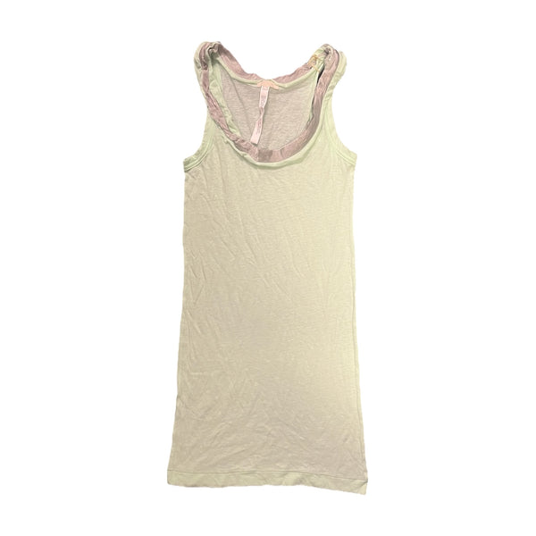 Sacai Luck - Green Tank Top with Grey Collar - Size 2 - BRAND NEW WITH TAGS