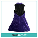Christopher Kane - Black and Purple Velvet Dress - Size 10 - BRAND NEW WITH TAGS