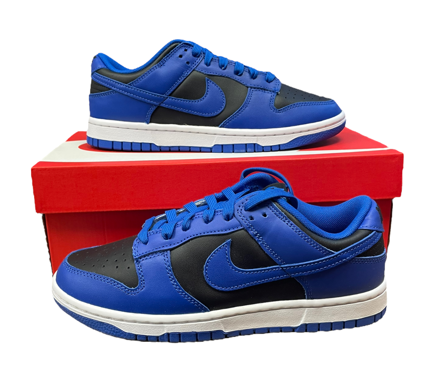 Nike - Nike Dunk Low Retro Black Hyper Cobalt 2021 - UK 6