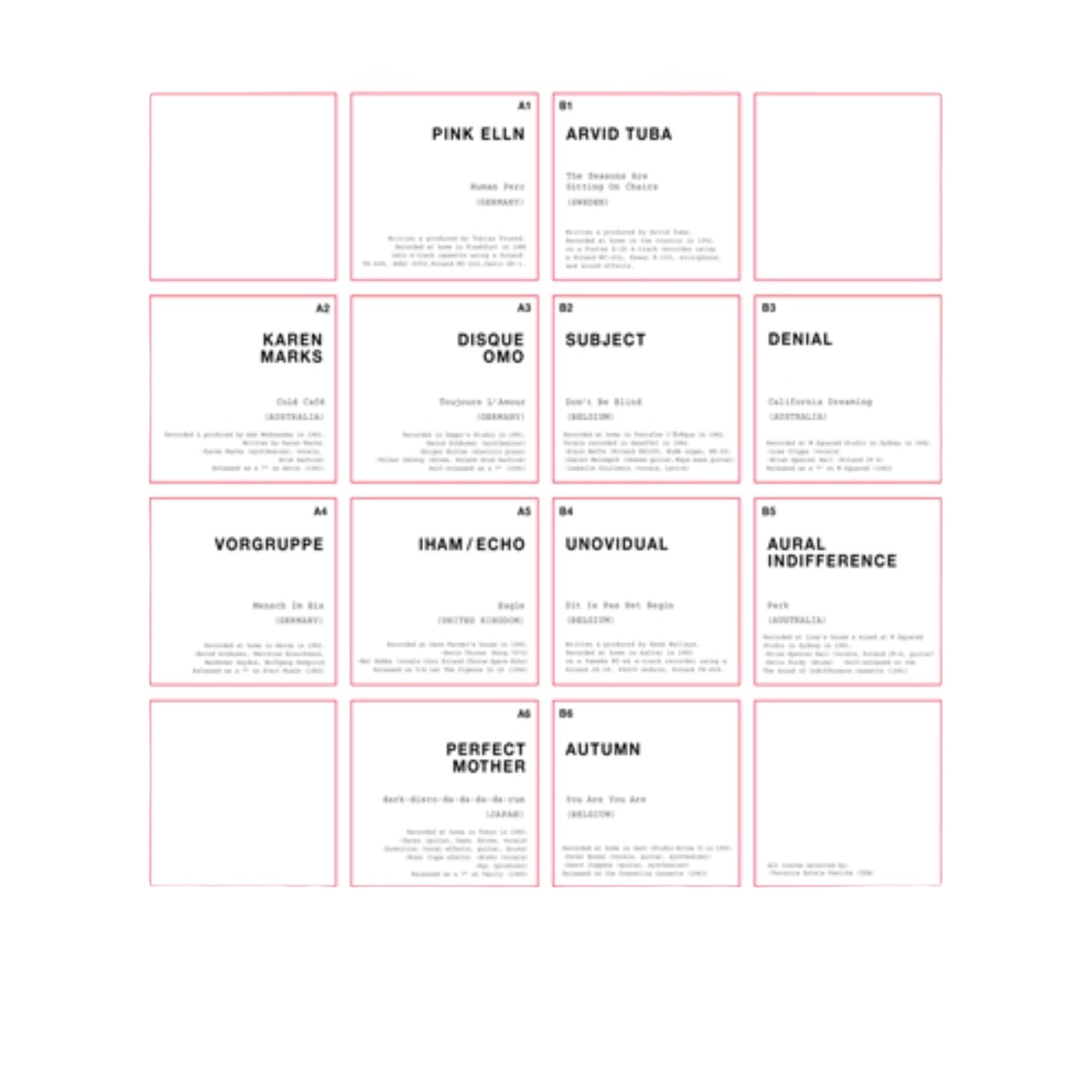 Bedroom Tapes - Minimal wave from around the world Vinyl