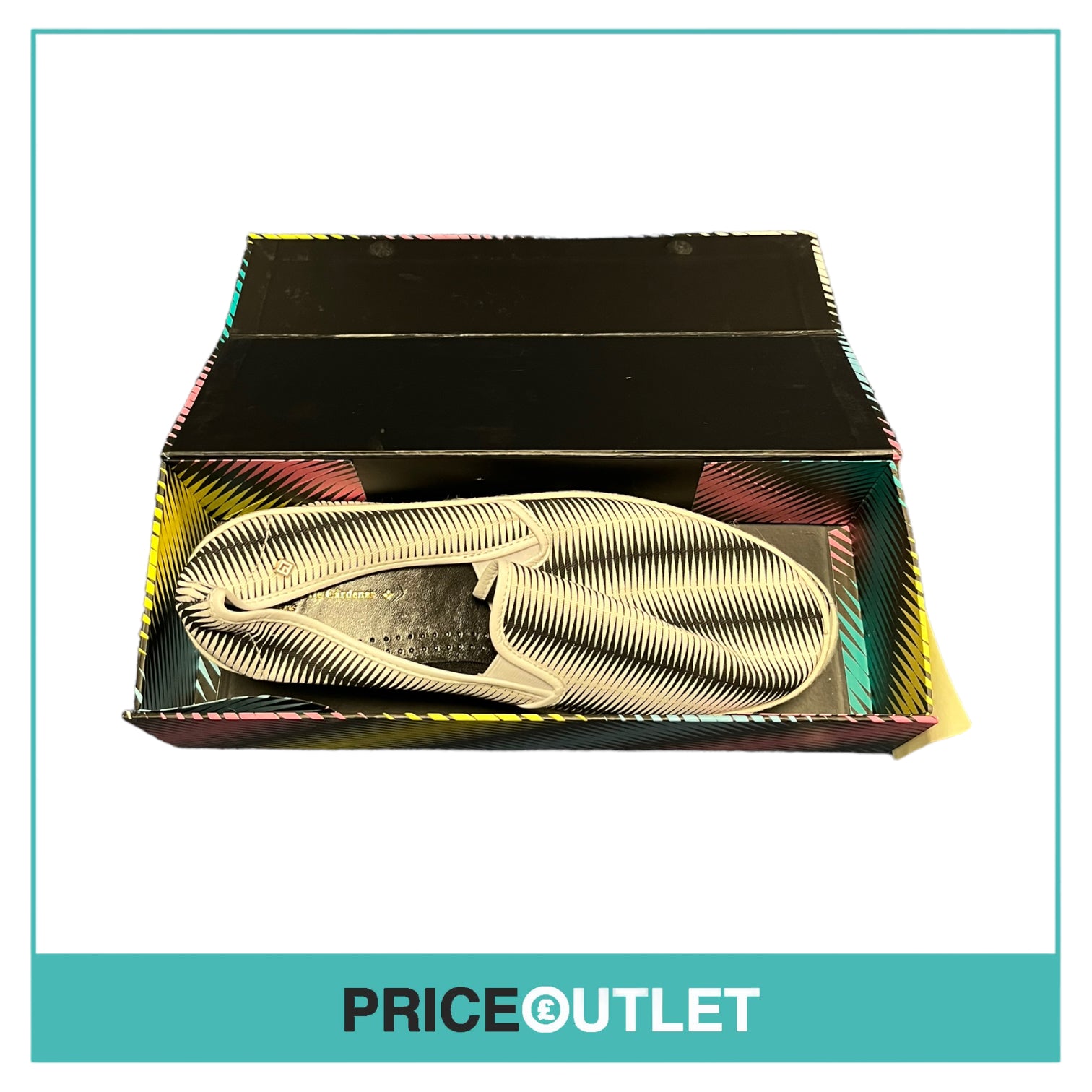 Rivieras - Mens Black and White Print Shoes - Size 43 - BRAND NEW IN BOX