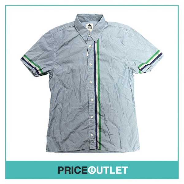 Dover Street Market - Mens Blue Shirt with Green and Blue Stripes - Size S - BRAND NEW WITH TAGS