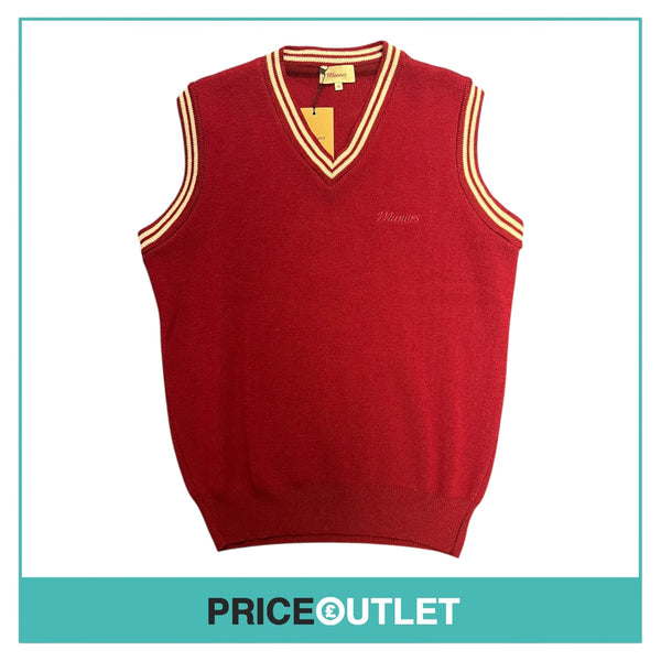 Manors Golf - Vest - Burgundy - Size XL - BRAND NEW WITH TAGS