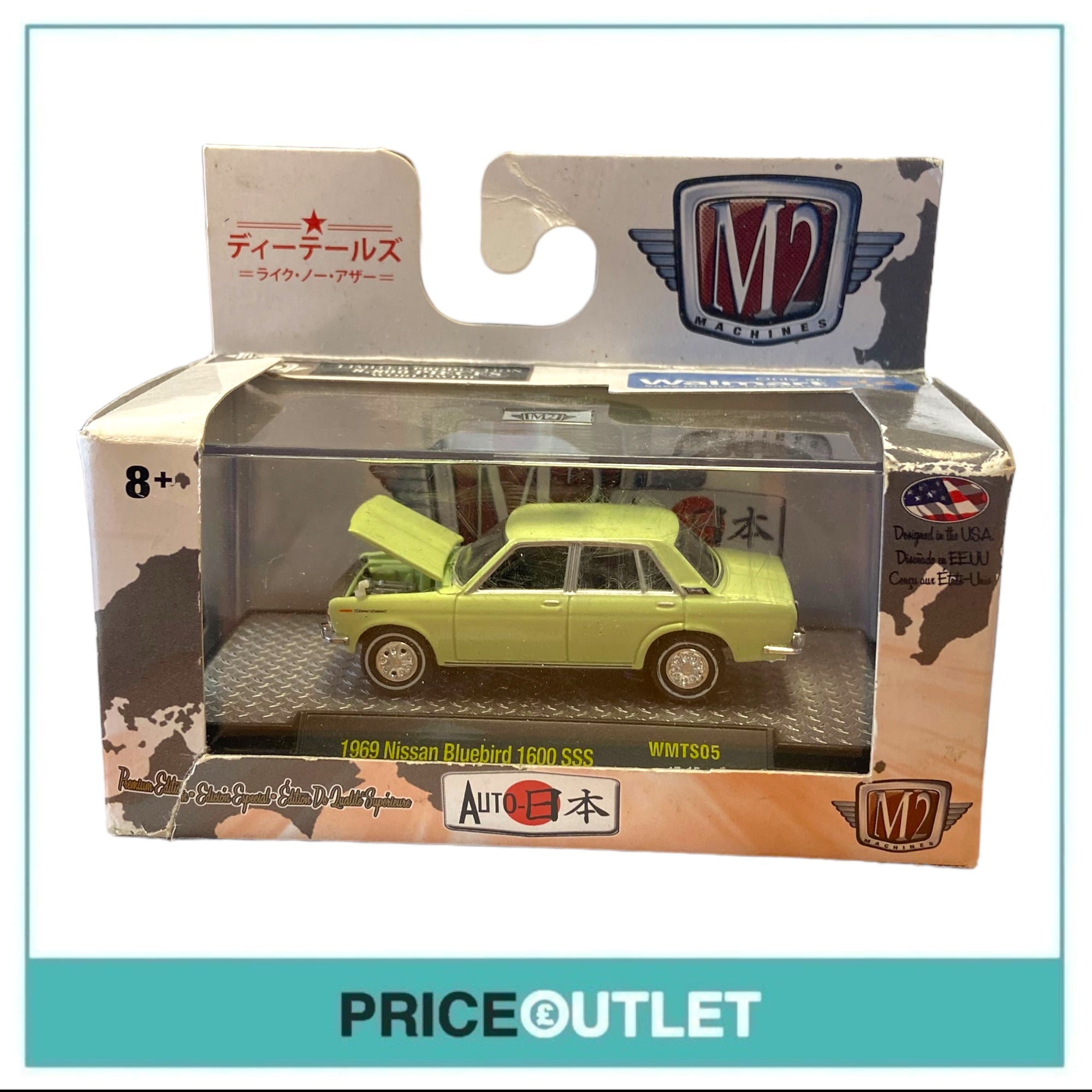 M2 Machines Auto Japan - 1969 Nissan Bluebird 1600SSS Premium Edition - Damaged Box