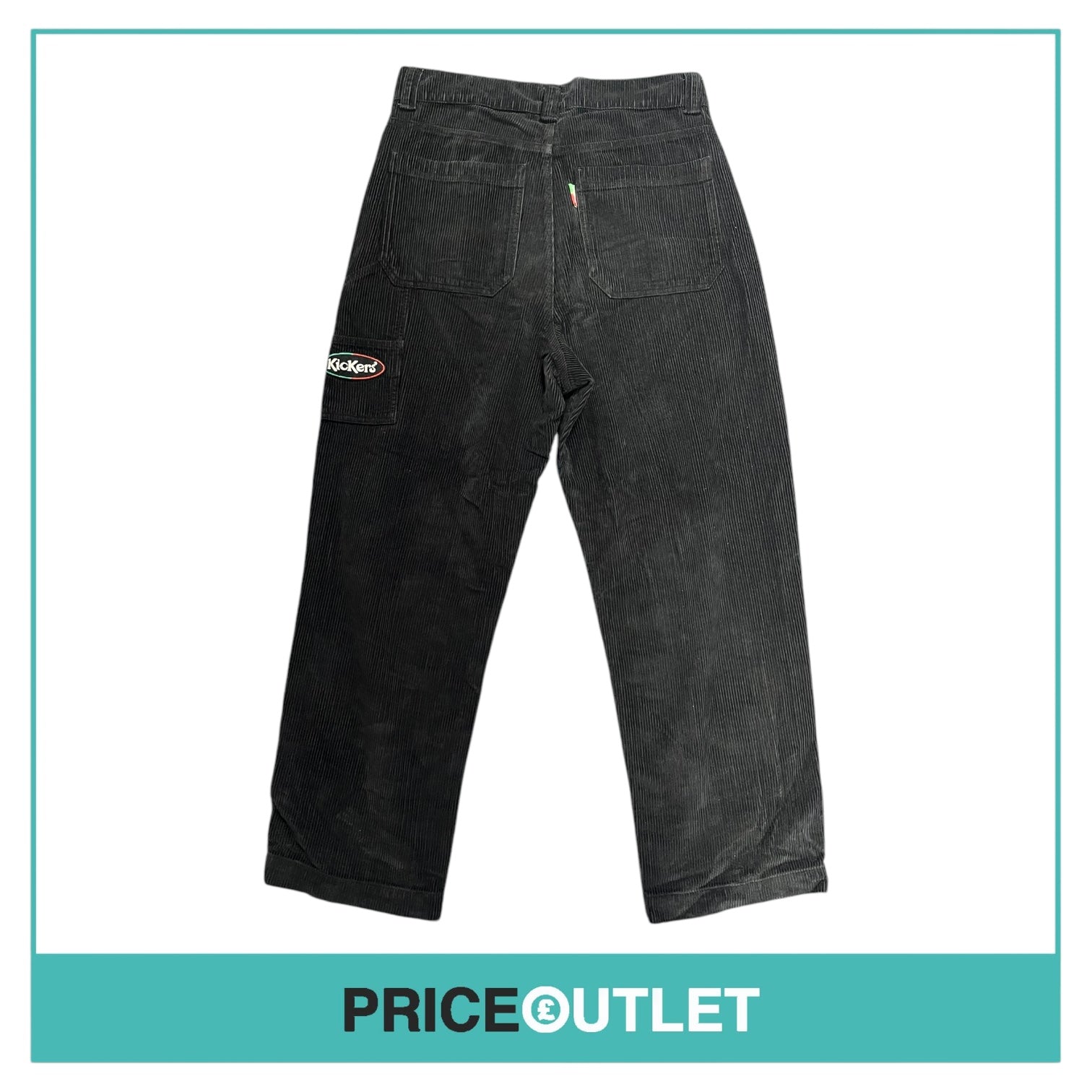 Kickers - Black Cord Baggy Trousers - Size 34 - BRAND NEW