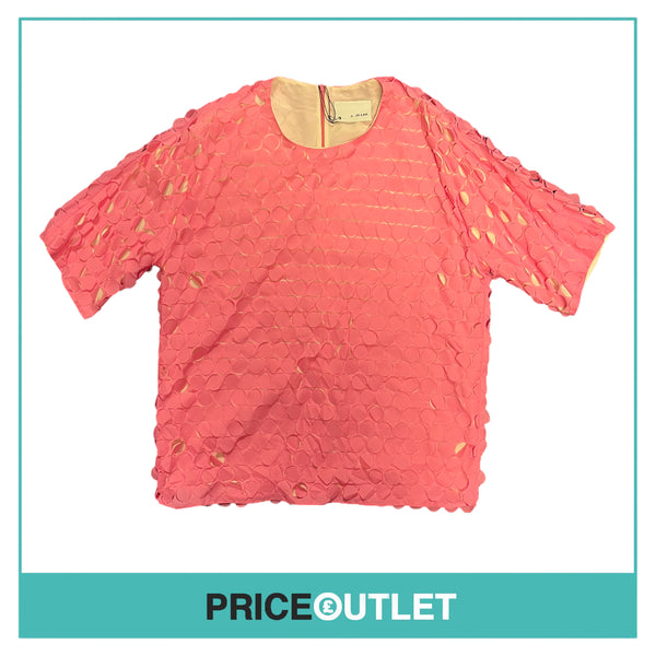 JJS LEE - Pink Laser Cut Top - Size 8 - BRAND NEW WITH TAGS