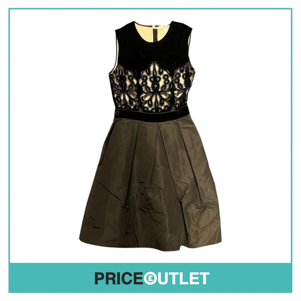 Erdem - Black Laser Cut Velvet Dress - Size 8 - BRAND NEW WITH TAGS