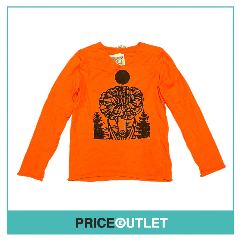 Comme des Garçons Jingle Flowers - Womens Orange Jumper - Size S - BRAND NEW WITH TAGS