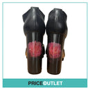 Christopher Kane - Black Heels with Pink Flower Holograph Heel - Size 37 - BRAND NEW WITH TAGS