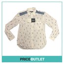 Comme des Garçons Homme Deux - White and Blue Golf Print Shirt - Size XS - BRAND NEW WITH TAGS