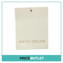 Maya Deluxe - Taupe Blush Bardot Embellished Maxi Dress - Size 16 - BRAND NEW WITH TAGS