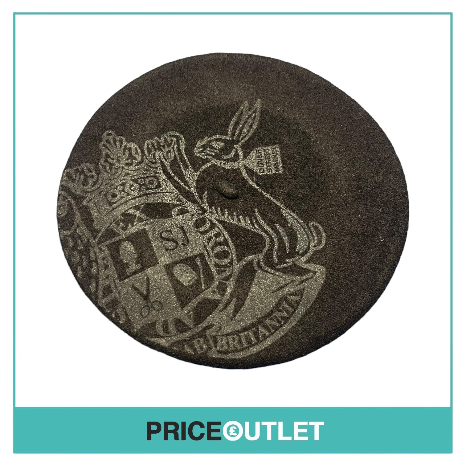 Dover Street Market x Stephen Jones - Black and Black Print Beret - Size OS - BRAND NEW WITH TAGS