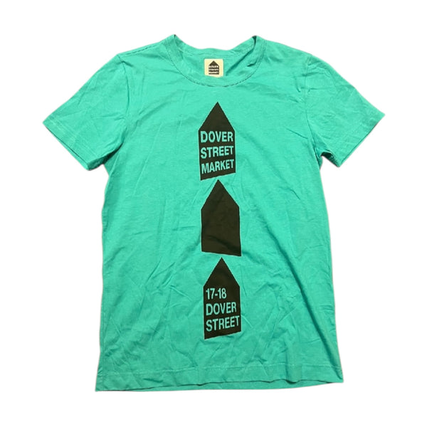 Dover Street Market - Teal Triple Logo T-Shirt - Size S - BRAND NEW WITH TAGS