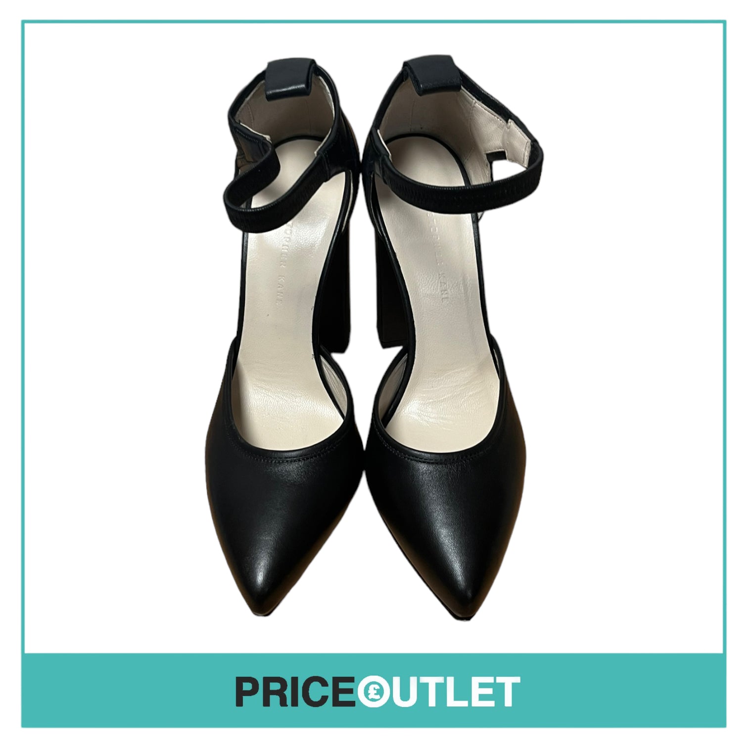 Christopher Kane - Black Heels with Pink Flower Holograph Heel - Size 37 - BRAND NEW WITH TAGS