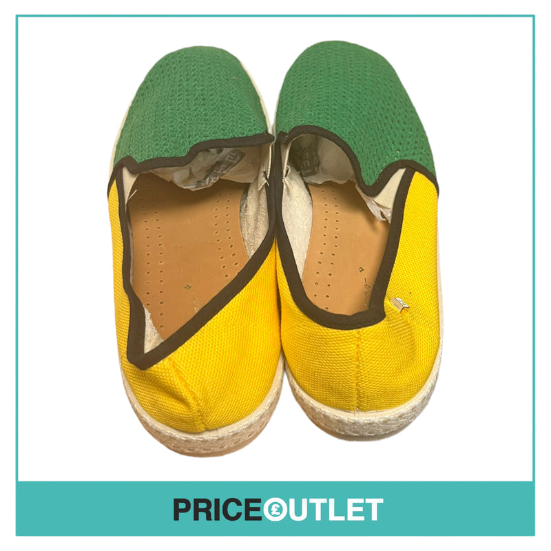 Rivieras - Mens Green and Yellow Slip On Shoes - Size 40 - BRAND NEW WITH TAGS