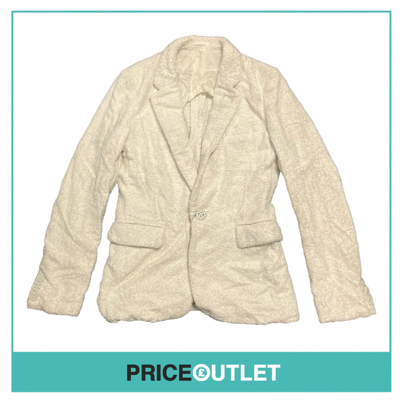 Comme des Garçons Homme Plus - Mens White Towelling Blazer - Size S - BRAND NEW WITH TAGS
