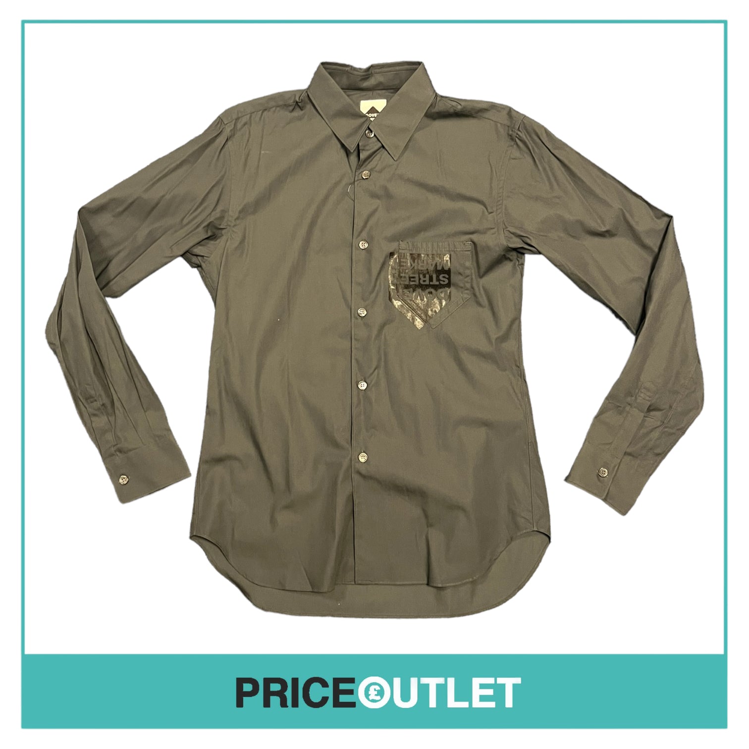 Dover Street Market - Mens Grey Shirt with Upside Down Logo - Size M - BRAND NEW