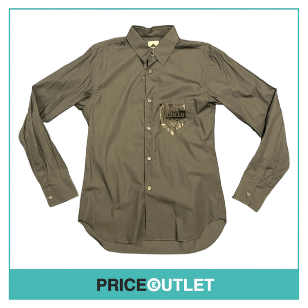 Dover Street Market - Mens Grey Shirt with Upside Down Logo - Size M - BRAND NEW