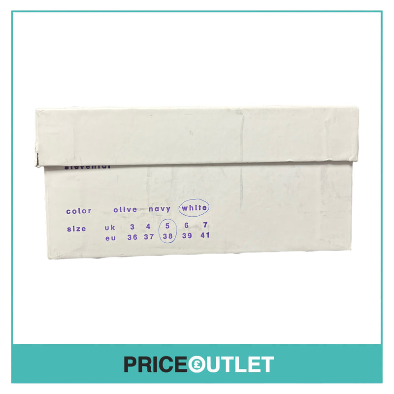 Steventai - White Bow Sliders - Size 5 - BRAND NEW WITH TAGS