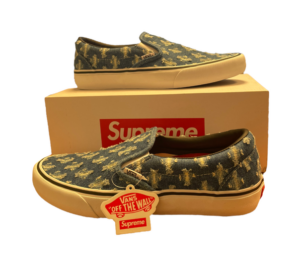 Vans - Slip-on Supreme X Vans Hole Punch Denim Blue - UK 9.5