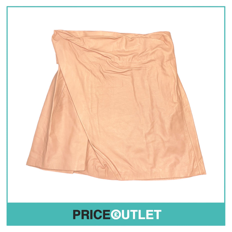 J.W.Anderson - Pink Leather Drape Skirt - Size M -BRAND NEW WITH TAGS