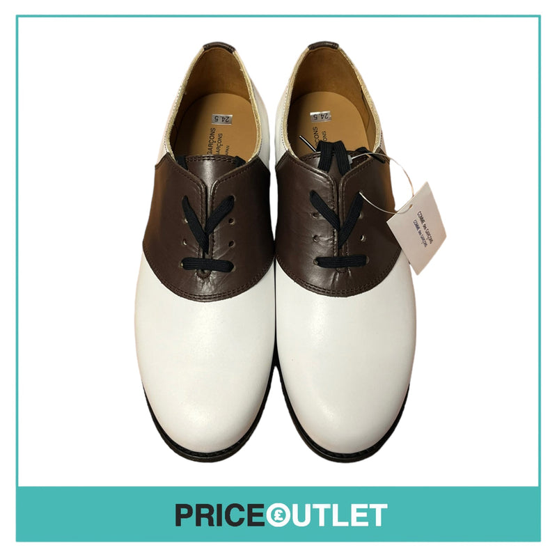 Comme des Garçons - Ladies Brown and White Shoes - Size 22.5 - BRAND NEW WITH TAGS
