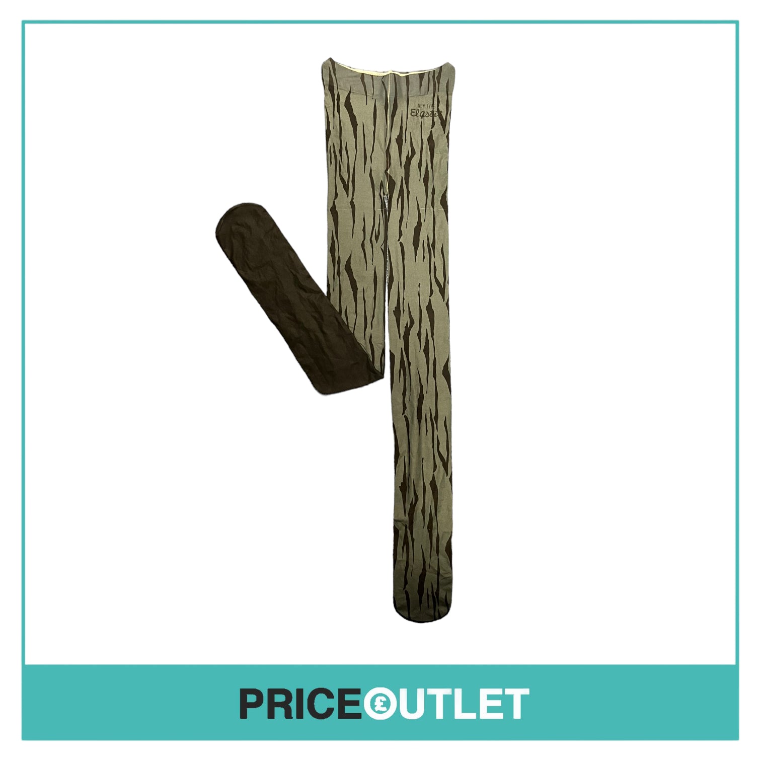 Toga - Green and Black Zebra Print Tights - Size OS - BRAND NEW