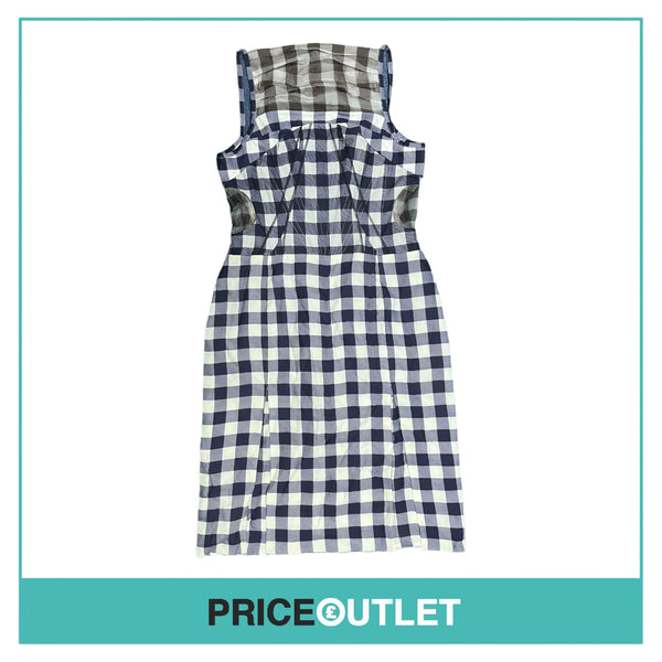 Christopher Kane - Navy and White Gingham Dress - Size 12 - BRAND NEW WITH TAGS