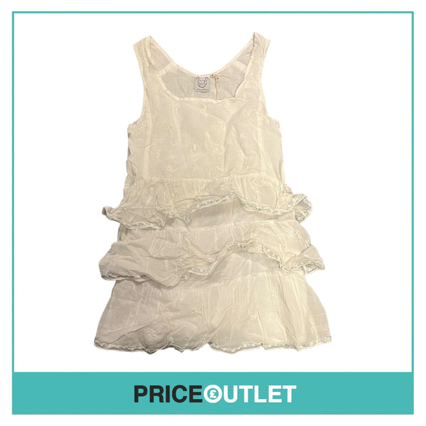Thierry Colson - White Embroidered Dress - Size M - BRAND NEW WITH TAGS