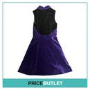 Christopher Kane - Black and Purple Velvet Dress with Collar - Size 8 - BRAND NEW WITH TAGS