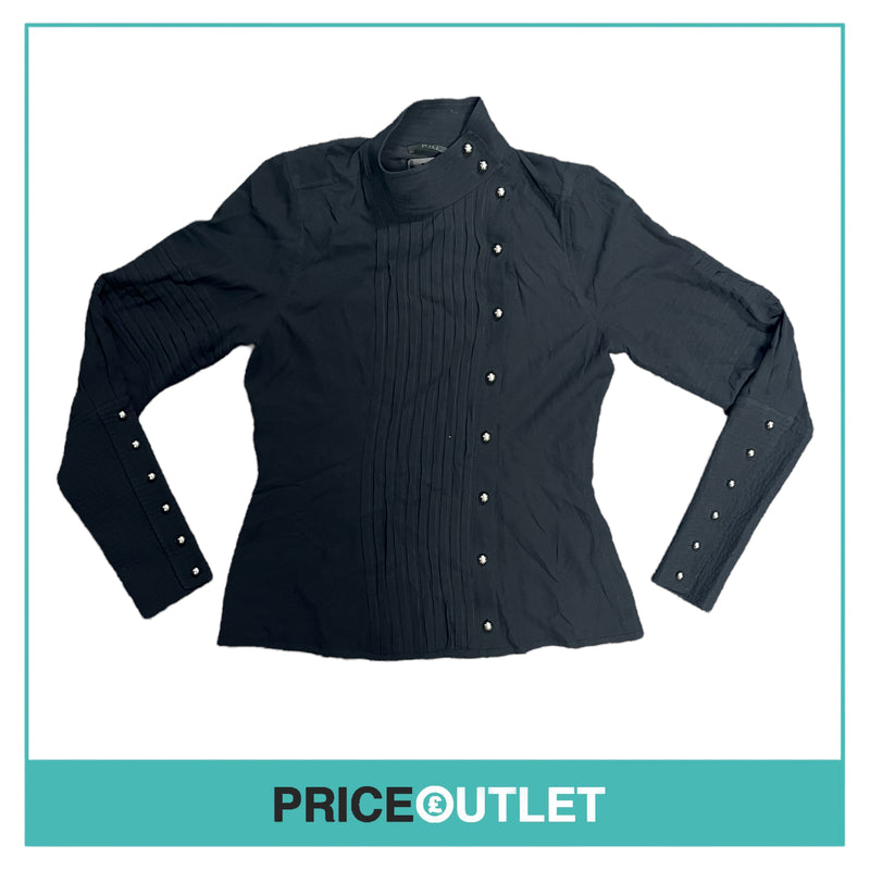 PHI - Black High Neck Blouse - Size 6 - BRAND NEW WITH TAGS