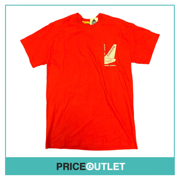 Pleasure - Travel Agent Red T-Shirt - Size L - BRAND NEW WITH TAGS