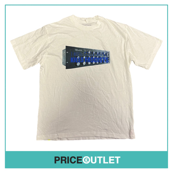 Table Top - 'This Machine Kills Fascists' Blue Graphic T-Shirt - Size M - BRAND NEW WITH TAGS