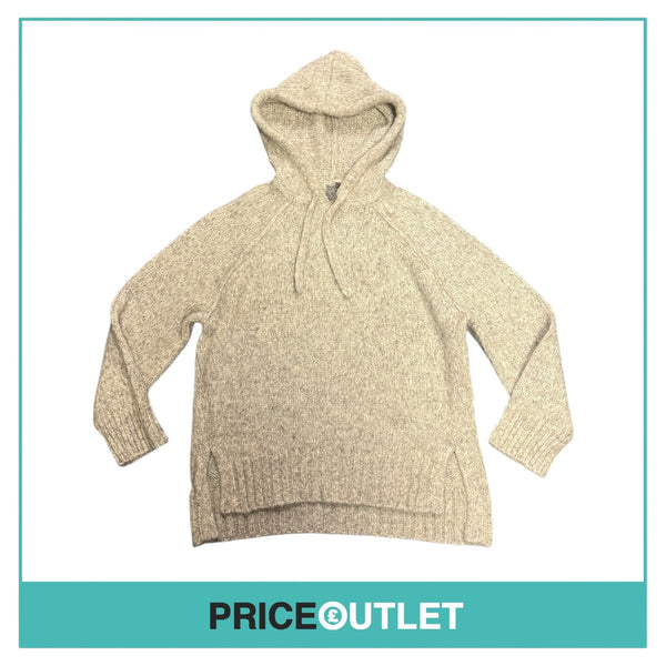 Sweaty Betty - Light Grey Marl Brushed Boucle Hoody - Size L - BRAND NEW WITH TAGS