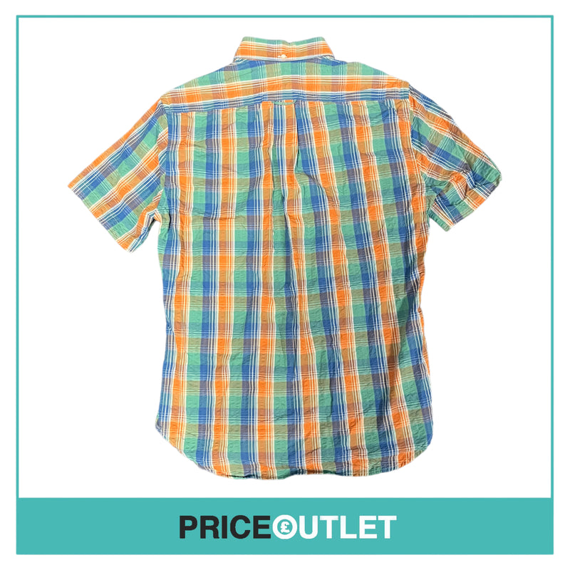 Gitman Bros - Orange Blue and Green Check Shirt - Size S - BRAND NEW WITH TAGS