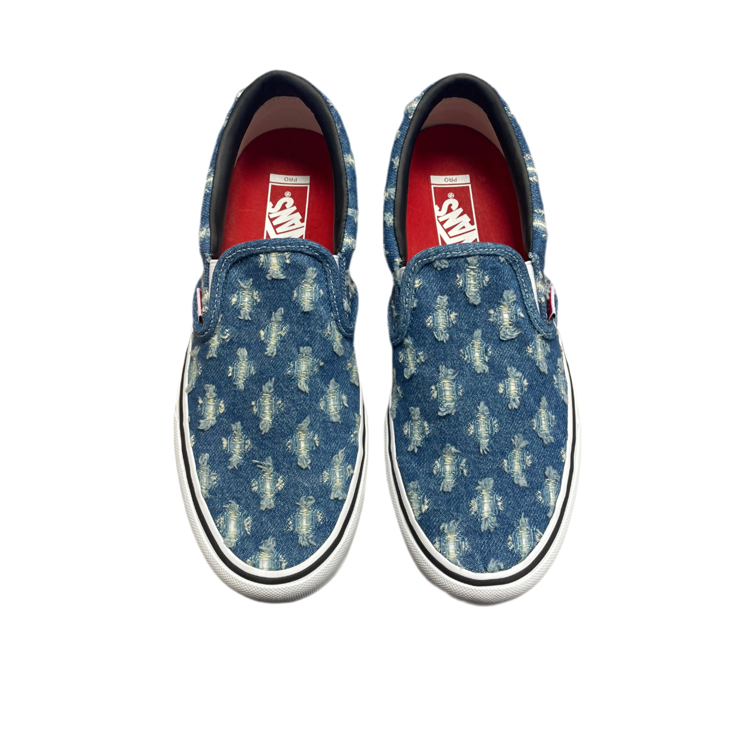 Vans - Slip-on Supreme X Vans Hole Punch Denim Blue - UK 9.5