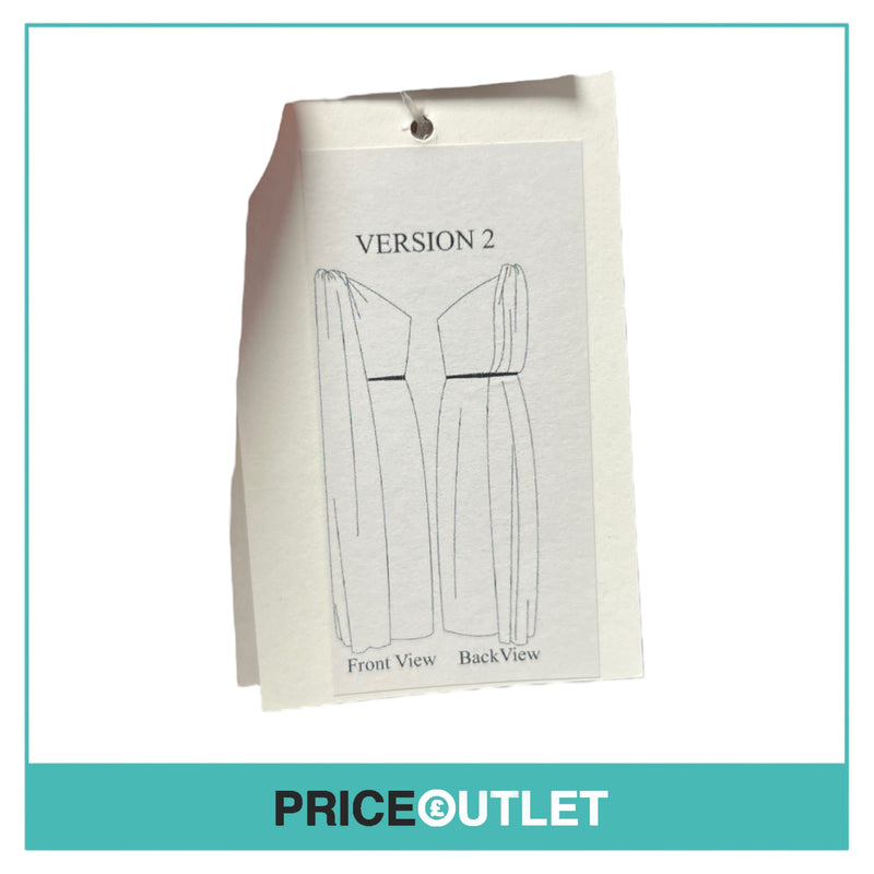 David Szeto - Sari Inspired Dress with Belt - Size 40 - BRAND NEW WITH TAGS