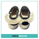 Joshua Sanders - Navy Satin Slip On Shoes with White Ruffles - Size 36 - BRAND NEW