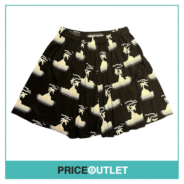 Julien David - Black and White Palm Tree Print Skirt - Size M - BRAND NEW WITH TAGS