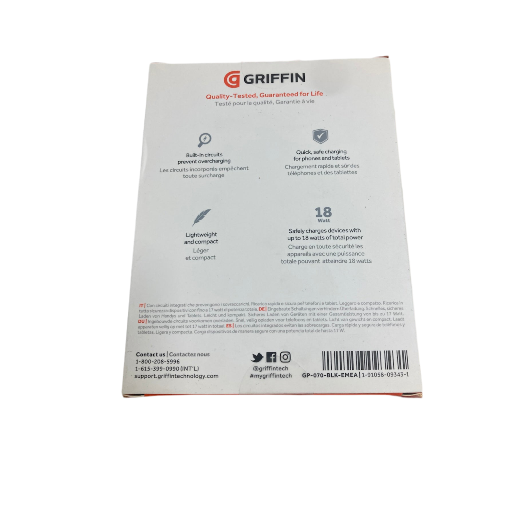 Griffin PowerBlock Wall Charger - USB-C PD