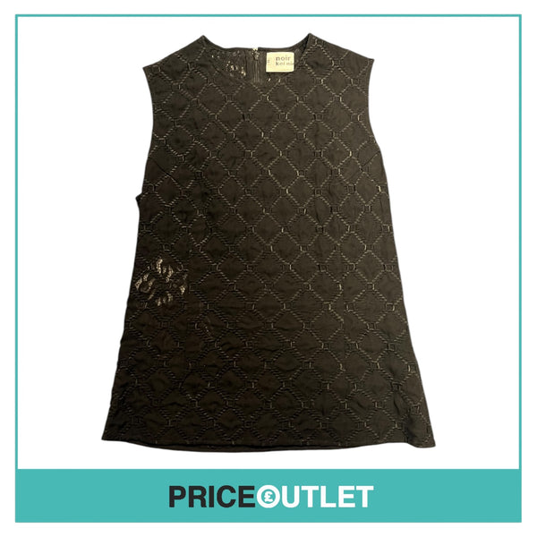 Comme des Garçons Noir Kei Ninomiya - Black Embroidered Sheer Top - Size XS - BRAND NEW WITH TAGS