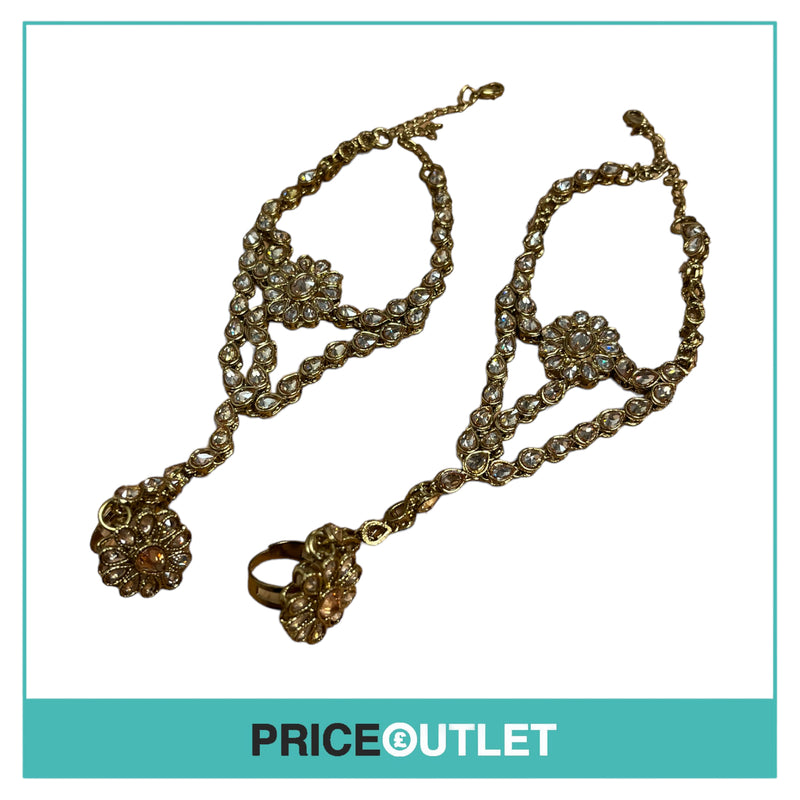 Dhiral's Creations - 2 Piece Gold Bracelet and Ring  - BRAND NEW IN BAG