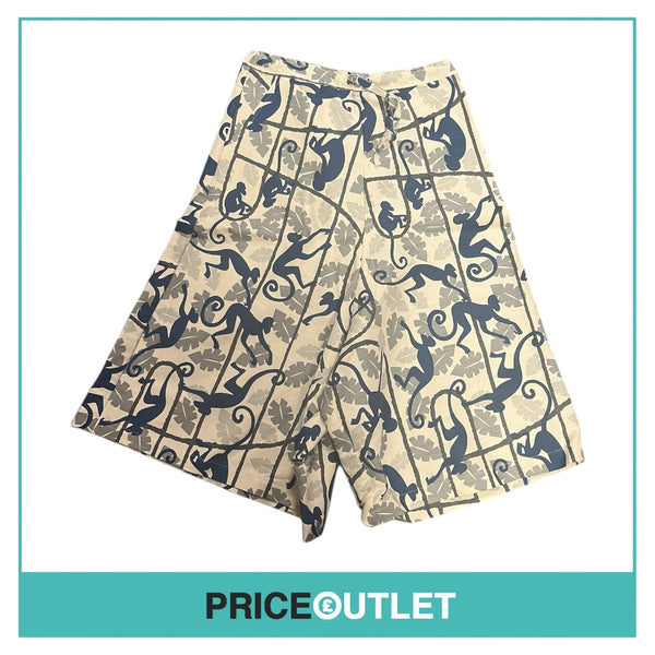 Egg - Monkey Print Drawstring Cropped Trousers - Size OS - BRAND NEW WITH TAGS