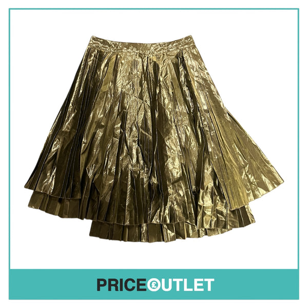 Sara Lanzi - Green Pleated Long Wrap Skirt - Size M - BRAND NEW WITH TAGS