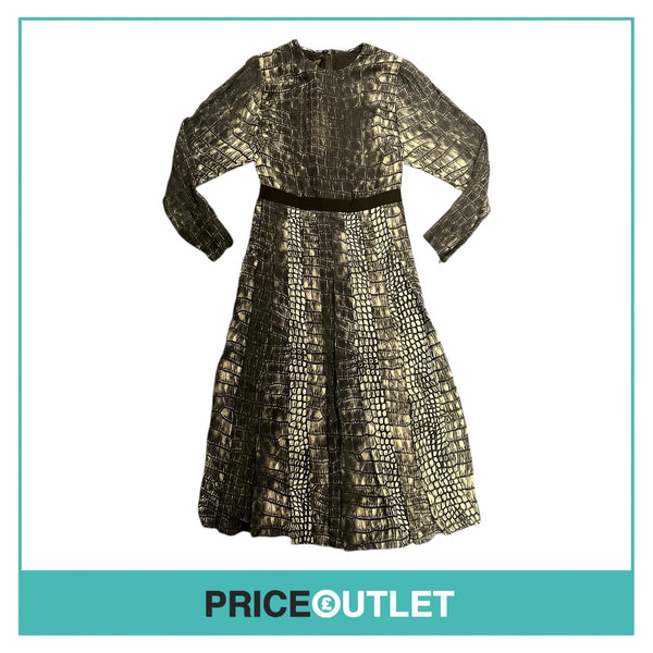 Giambattista Valli - Black and Grey Crocodile Print Dress - Size XS - BRAND NEW WITH TAGS