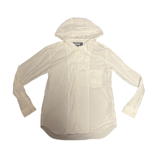 Comme des Garçons Black - White Shirt with Hood - Size L - BRAND NEW WITH TAGS